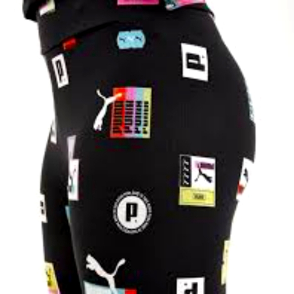 Puma Brand Love Printed Leggings-Small #1644 - Picture 4 of 14